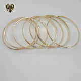 (1-4090) Laminado de oro - Brazalete de tres tonos de 6 mm - BGO