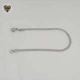 (4-4093) Acero inoxidable - Brazalete con forma de corazón y eslabones en espiga de 3 mm.
