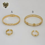 (MBRA-25-1) Acero Inoxidable - Brazalete con Anillo.