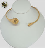 (4-7128) Collar de acero inoxidable con forma de lágrima de 4 mm.