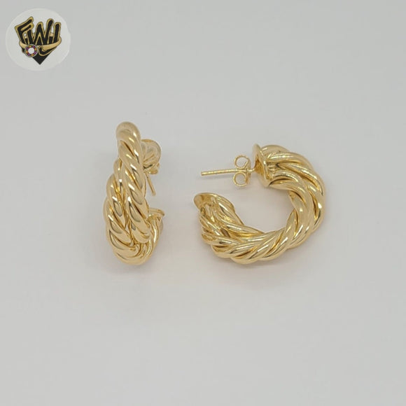 (1-2933-5) Gold Laminate - Twisted Rope Half Hoops - BGF