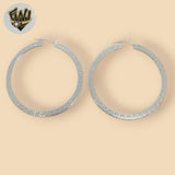 (2-4040) 925 Sterling Silver - Square Flat Hoops.