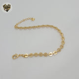 (1-0494-1) Gold Laminate - 5.5mm Circles Link Bracelet - BGF