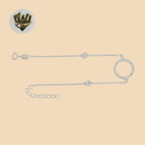 (2-0438) 925 Sterling Silver - 1mm Circle Thin Bracelet.