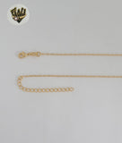 (1-6401-3) Gold Laminate - Rolo Link Planet Necklace - 16" - BGF