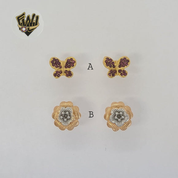 (1-1153-2) Gold Laminate Earrings - BGO