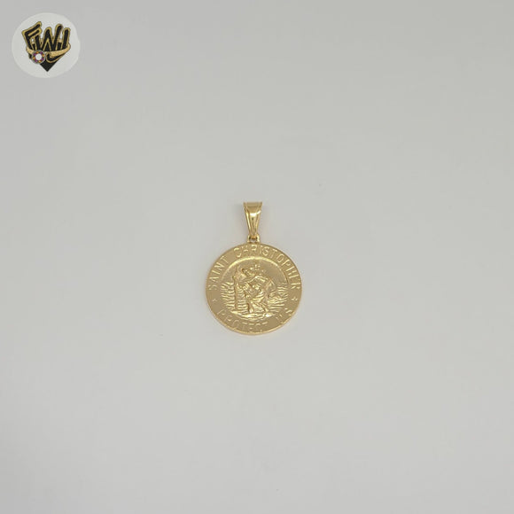 (1-2206) Gold Laminate - Saint Christopher Pendants - BGF