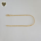 (1-0427)Gold Laminate - 2.5mm Flat Curb Link Bracelet - BGF