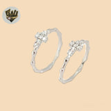 (2-5080-2) Plata de Ley 925 - Anillo Cruz con Circonitas.