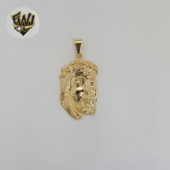 (1-2411-1) Gold Laminate - Jesus Face Pendant - BGF