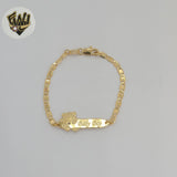 (1-0967) Gold Laminate - 3mm Mariner Link Kids Bracelet  - 6" - BGF