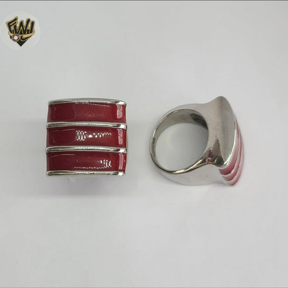 (4-0078) Acero inoxidable - Anillo para hombre con circonitas talladas.