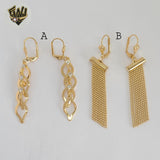 (1-1244) Gold Laminate - Dangle Earrings - BGF