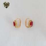 (1-1198-1) Gold Laminate -  Zircon Stud Earrings - BGF