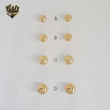 (1-1078) Laminado de Oro - Aretes Bolas - BGF