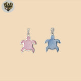(2-1692) 925 Sterling Silver - Nacar Turtles Pendants.