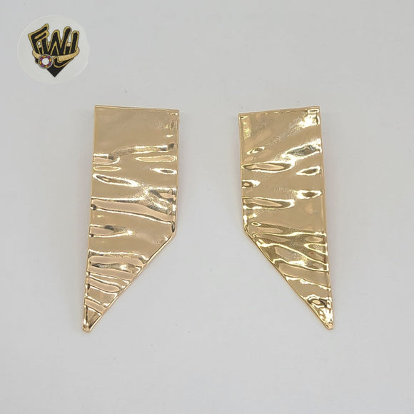 (1-1200) Gold Laminate - Alternative Chunky Earrings - BGF