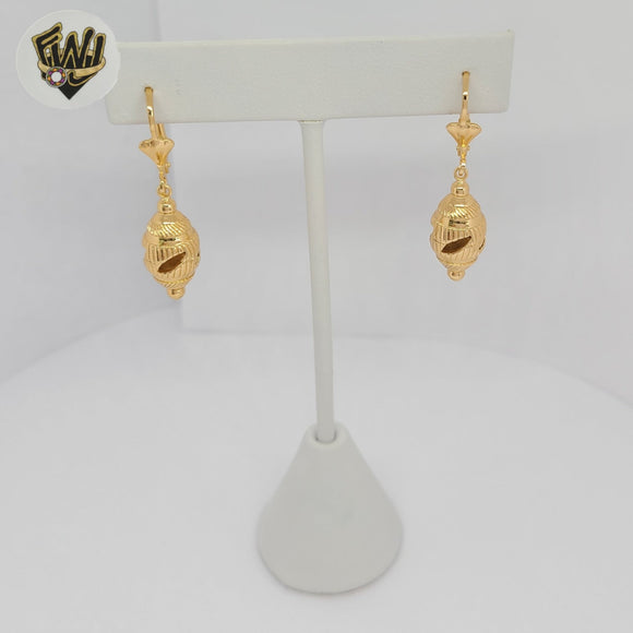 (1-1032-2) Gold Laminate - Dangle Earrings - BGO
