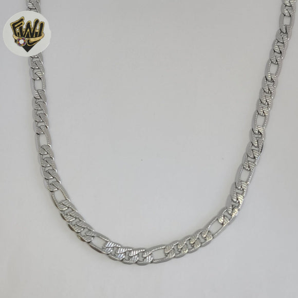 (4-3298-S) Stainless Steel - 6mm Figaro Link Chain.