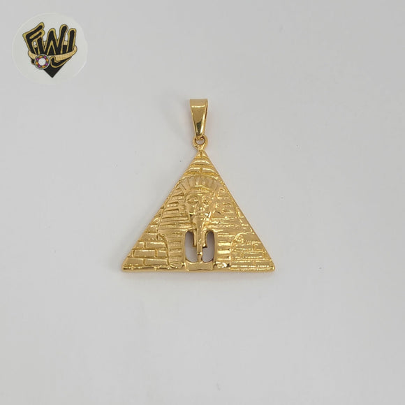 (4-2083) Stainless Steel - Egyptian Pyramid Pendants.