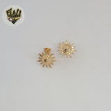 (1-1205-3) Gold Laminate - Sun Stud Earrings - BGF