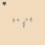 (2-6467) 925 Sterling Silver -Zircon Star Set.