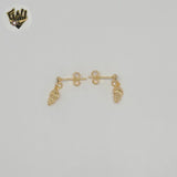 (1-1117-7) Gold Laminate -  Shell Stud Earrings - BGF