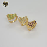 (1-3050-7) Gold Laminate - Colorful Zircon Ring - BGO