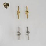(4-2118) Stainless Steel - Knot Stud Earrings.