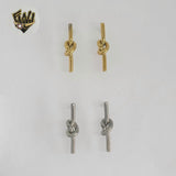 (4-2118) Stainless Steel - Alternative Knot Earrings.