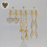 (1-1241-3) Gold Laminate - Long Earrings - BGF