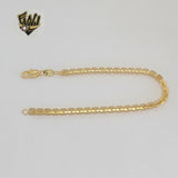 (1-0494) Gold Laminate - 4mm Square Link Bracelet - BGF