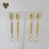 (1-1227) Gold Laminate - Long Earrings - BGF