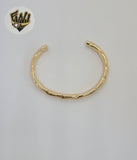 (1-4077-A) Gold Laminate - 5mm Carved Open Bangles - BGF