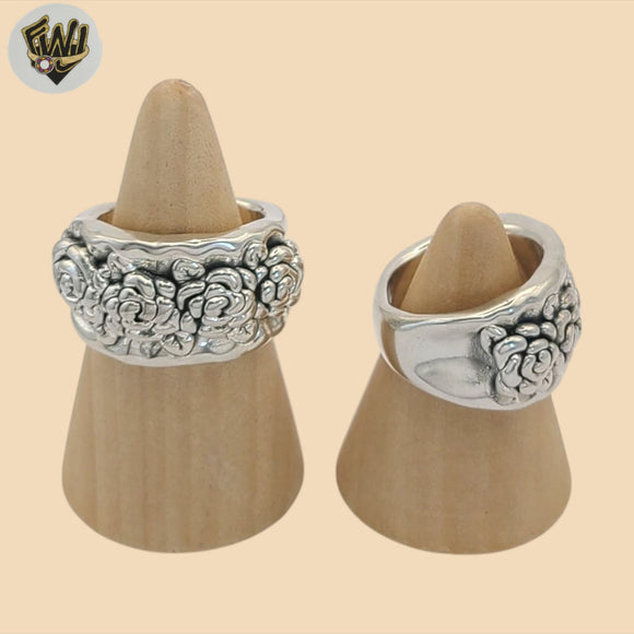 (2-5058-1) Plata de ley 925 - Anillo con banda de luna y estrella