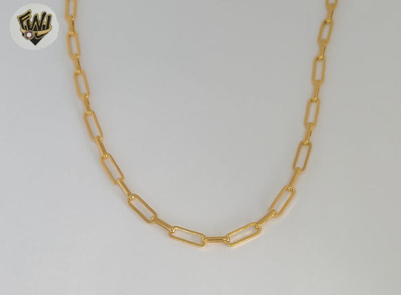 (1-1540-C) Gold Laminate - 5mm Long Rolo Paper Clip Link Chain - BGO