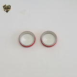 (4-0078) Acero inoxidable - Anillo para hombre con circonitas talladas.