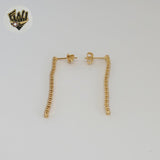 (1-1237-7) Gold Laminate - Zircon Dangle Earrings - BGF