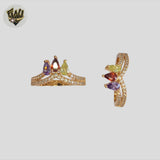 (1-3076-1) Gold Laminate - Zircon Princess Ring - BGO
