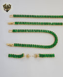 (1-6397) Gold Laminate - Zircon Eternity Set - BGO