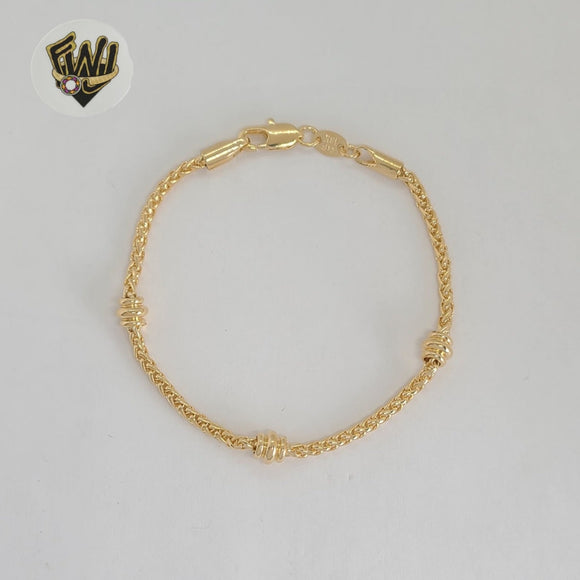 (1-0762) Gold Laminate - 2.5mm Wheat Link Bracelet - BGF