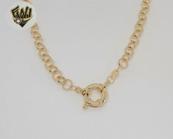 (1-1887) Gold Laminate - 7mm Rolo Link Chain - BGF