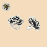 (2-5047) 925 Sterling Silver - Chunky Rose Ring.