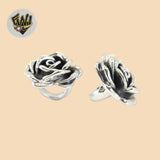 (2-5069) 925 Sterling Silver - Chunky Rose Ring.