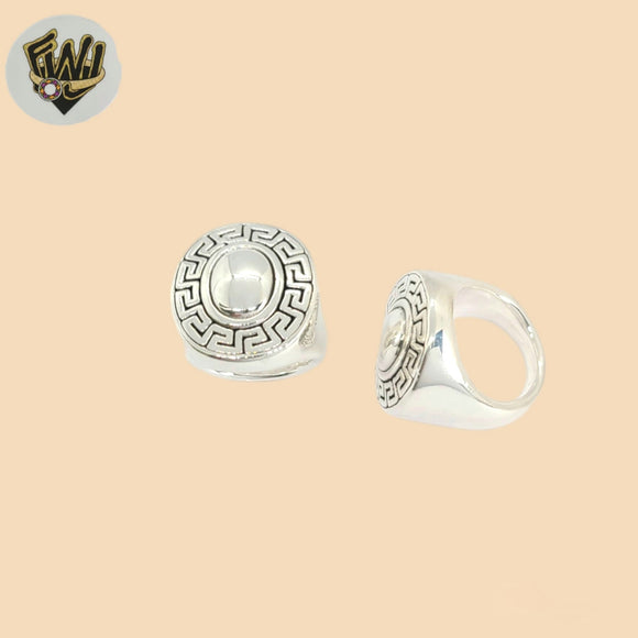 (2-5071) 925 Sterling Silver - Chunky Greek Ring.