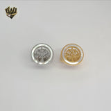 (4-0039) Acero - Anillo Circón y Nácar.