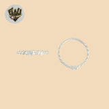 (2-5080-1) 925 Sterling Silver - Curb Link Zircon Ring