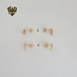 (1-1132) Gold Laminate - Stud Earrings - BGO