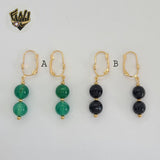 (1-1189) Gold Laminate - Bead Earrings - BGF