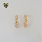 (1-2902-3) Gold Laminate - Twisted half Hoops - BG